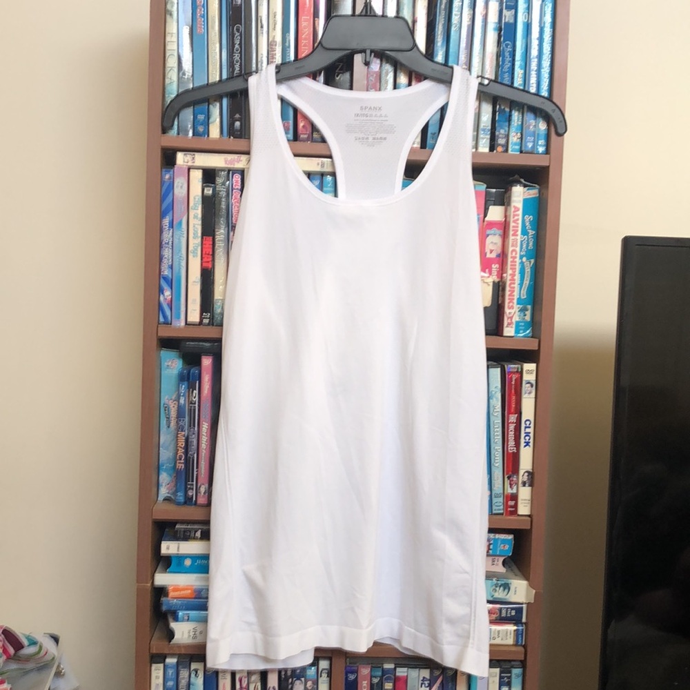 NWT SPANX White Seamless Tank Top In White Sz 1X